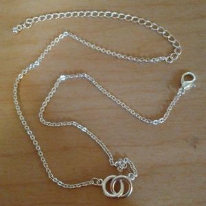Silver choker with connecting loops